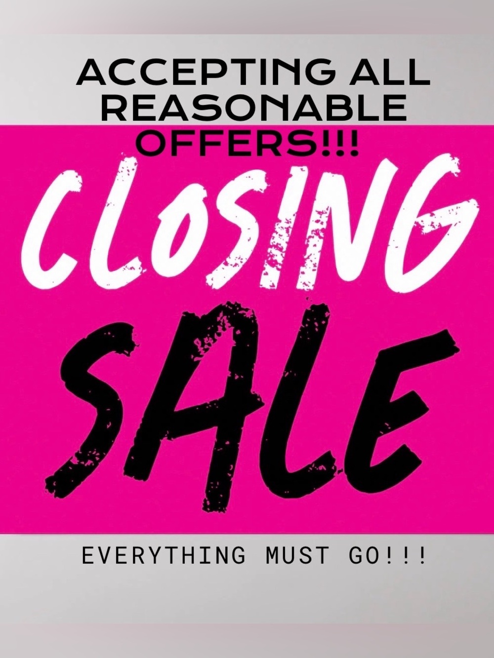 Closet Closing Sale!!!